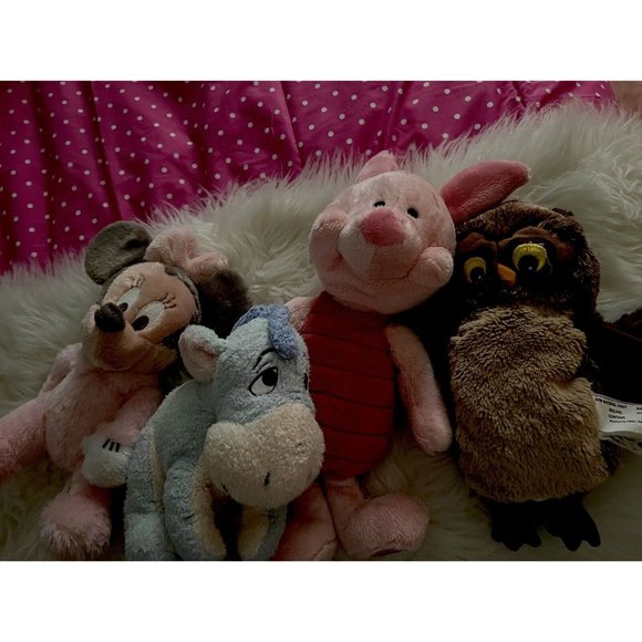 Disney Toys Lot Of 4 Disney Baby Plush Toys Minnie Piglet Eeyore